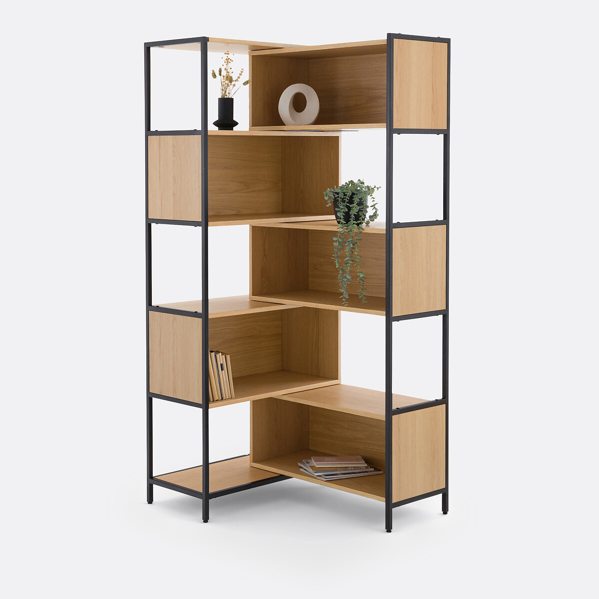 Bibliothèque modulable et extensible, en plaqué chêne, VOLGA naturel, LA REDOUTE INTERIEURS