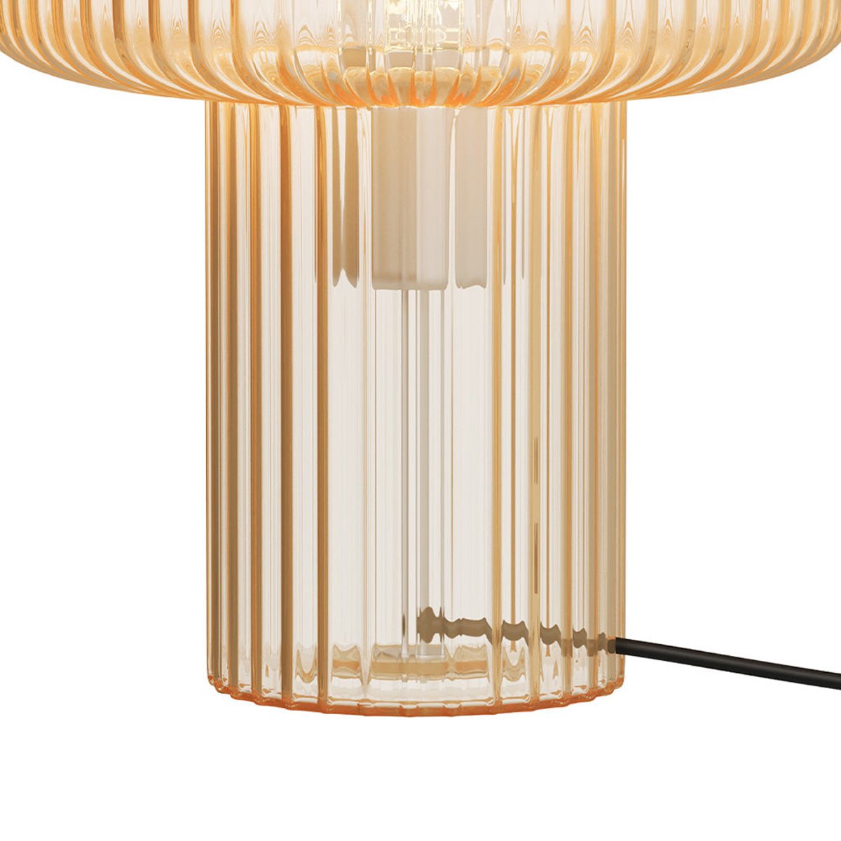 Lampe en verre cannelé - VERRA transparent, MAISON PAVANE