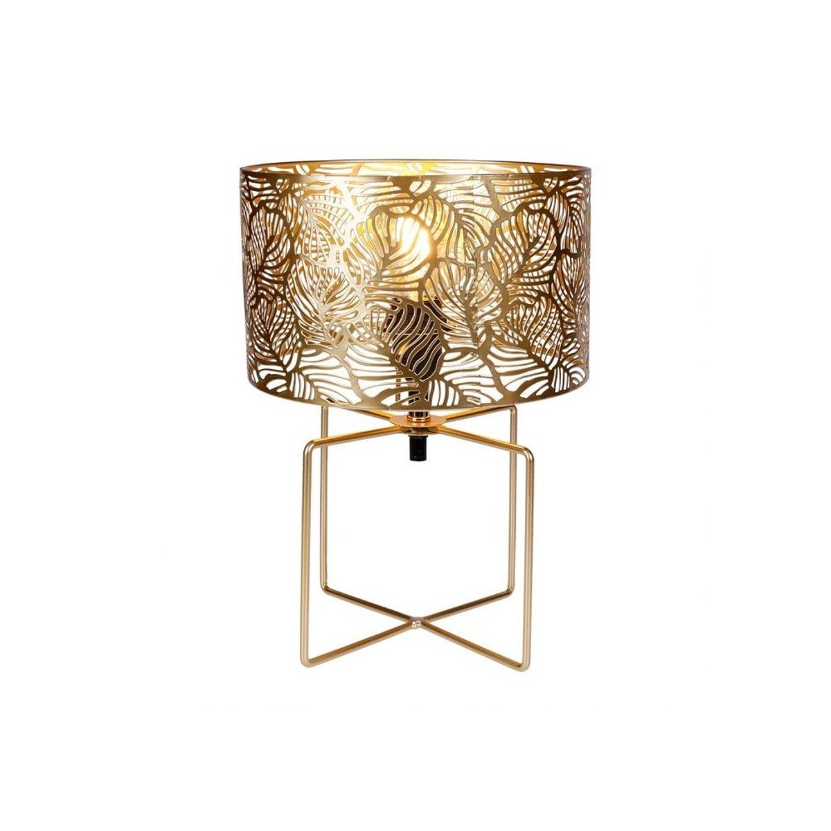 Lampe Métal Ajouré Calathéa Doré or, DECORATIE