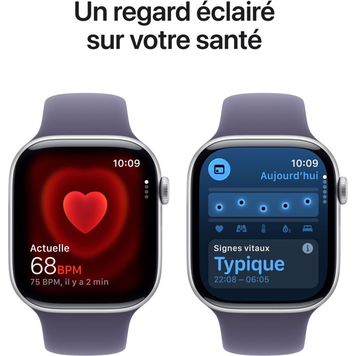 Montre connectée 46mm Alu Arg / Violet Serie 11 M/L Cellular gris, APPLE