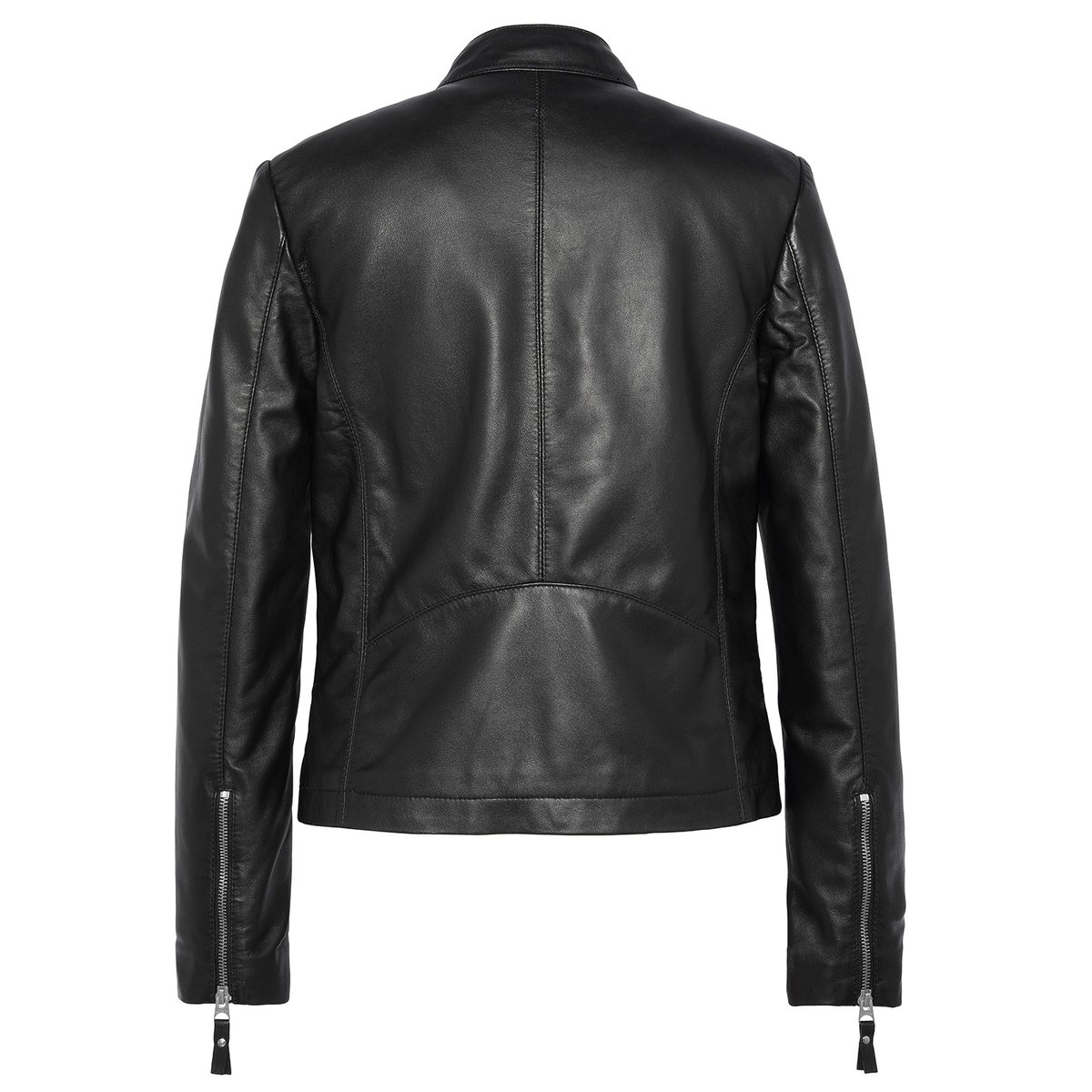 Blouson biker, cuir d'agneau noir, SCHOTT