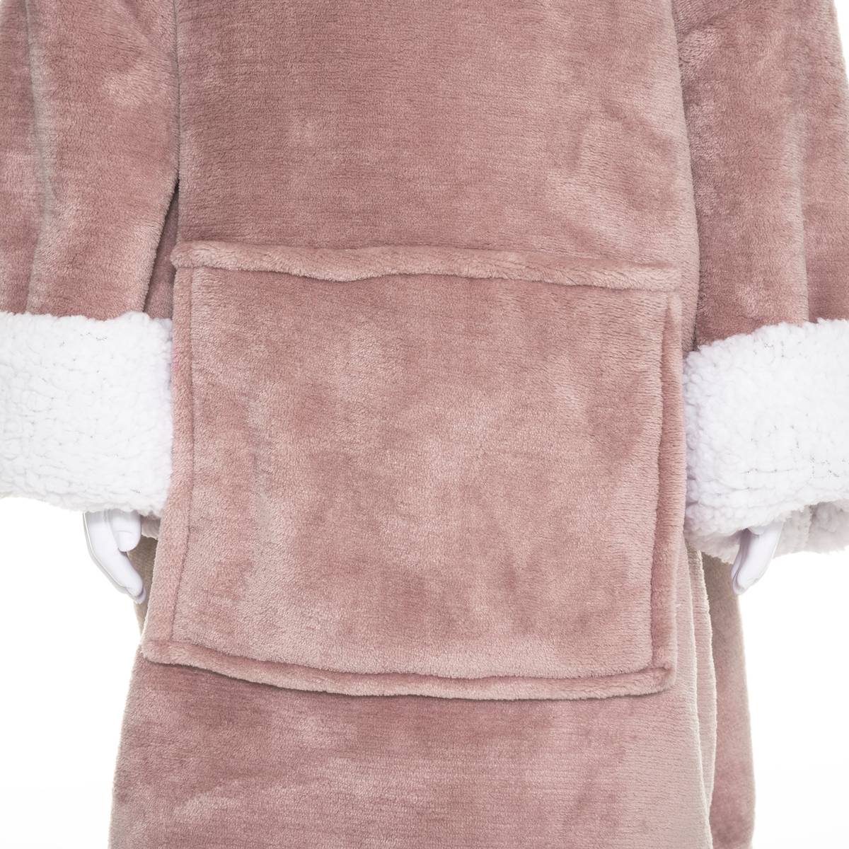 Plaid sweatshirt capuche enfant HIIS rose, ATMOSPHERA FOR KIDS