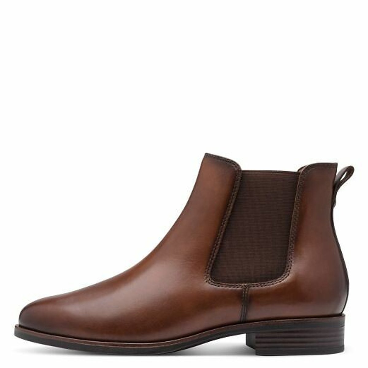 Bottines chelsea en cuir marron, TAMARIS
