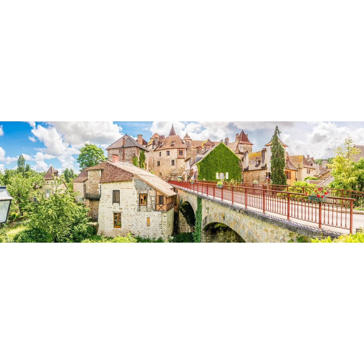 Tableau Mural Pont Carennac CLASSIQUE INTEMPOREL tableaux sur toile-multicolore, CEANOTHE