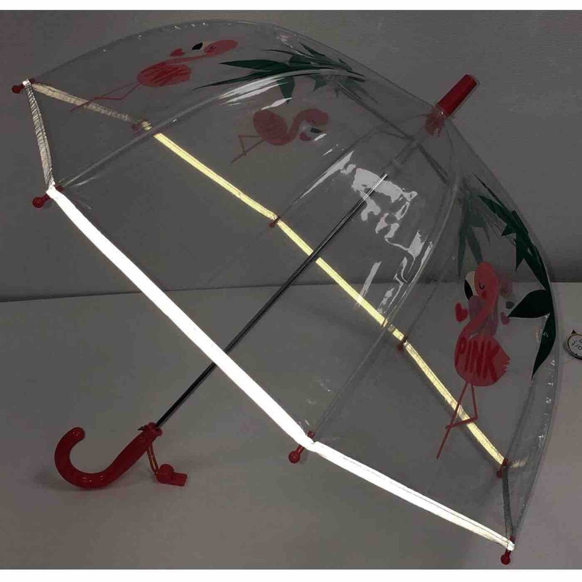 Parapluie transparent, Flamant rose flamant rose, SMATI