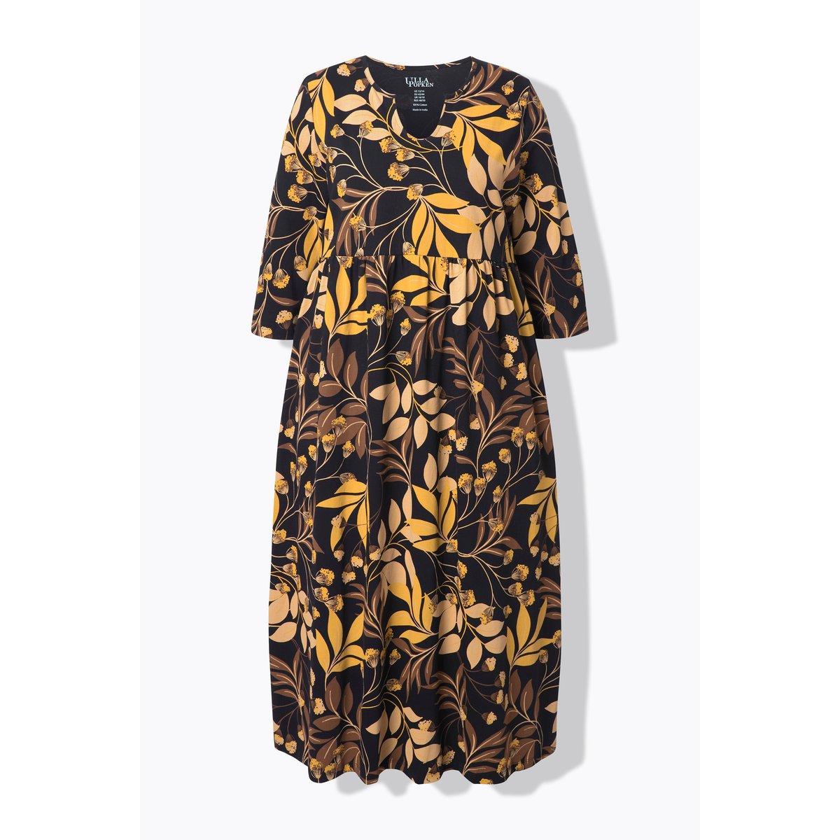 Robe maxi en jersey noir, ULLA POPKEN