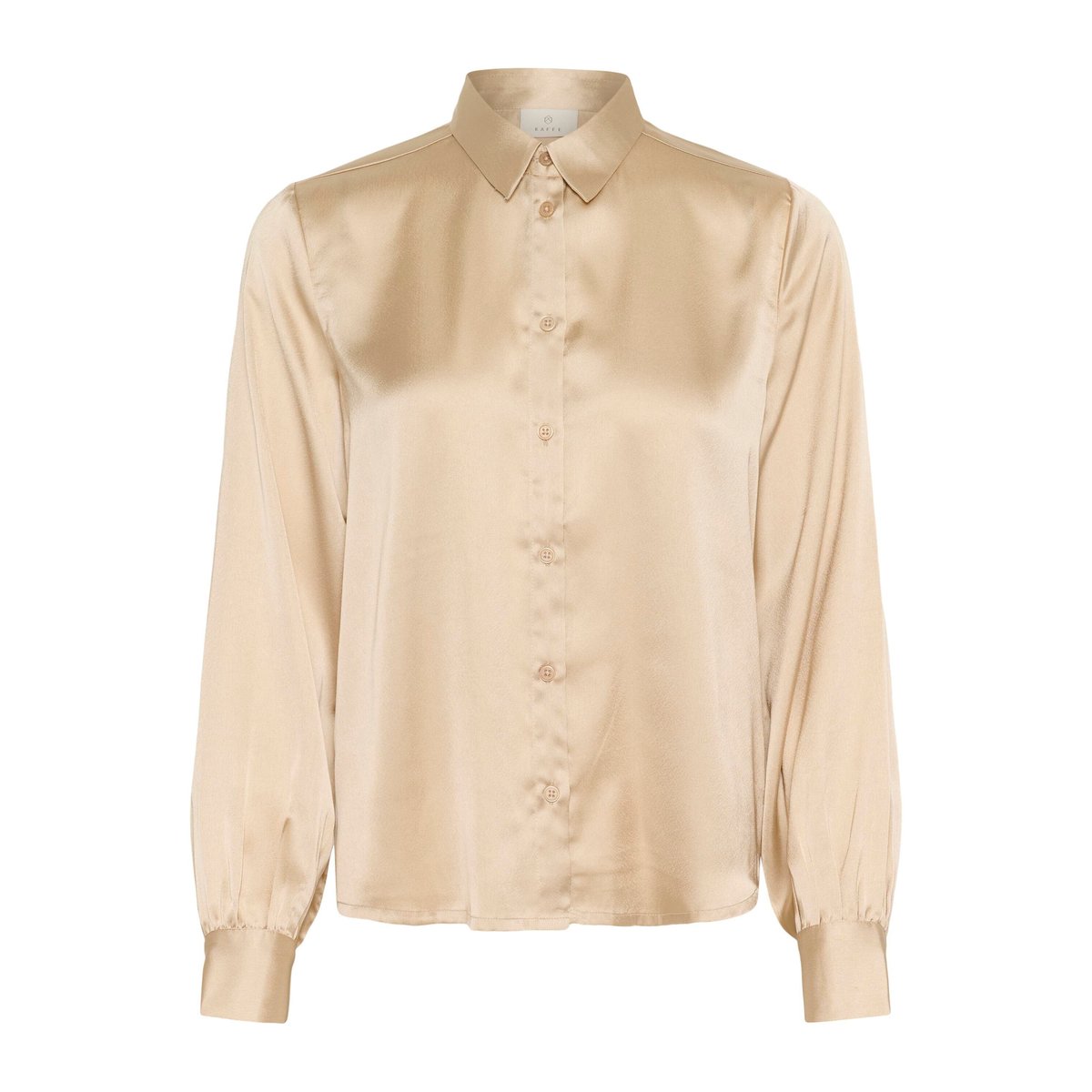 Chemise à manches longues beige oxford tan, KAFFE