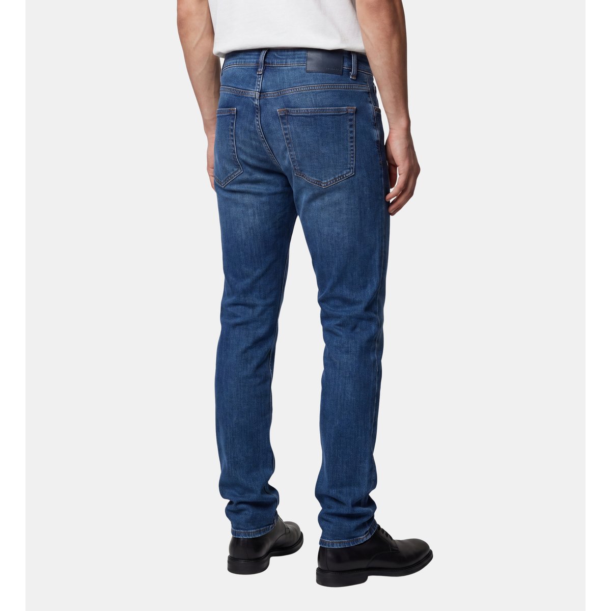 Jean rudenim droit en denim bleu moyen, GALERIES LAFAYETTE