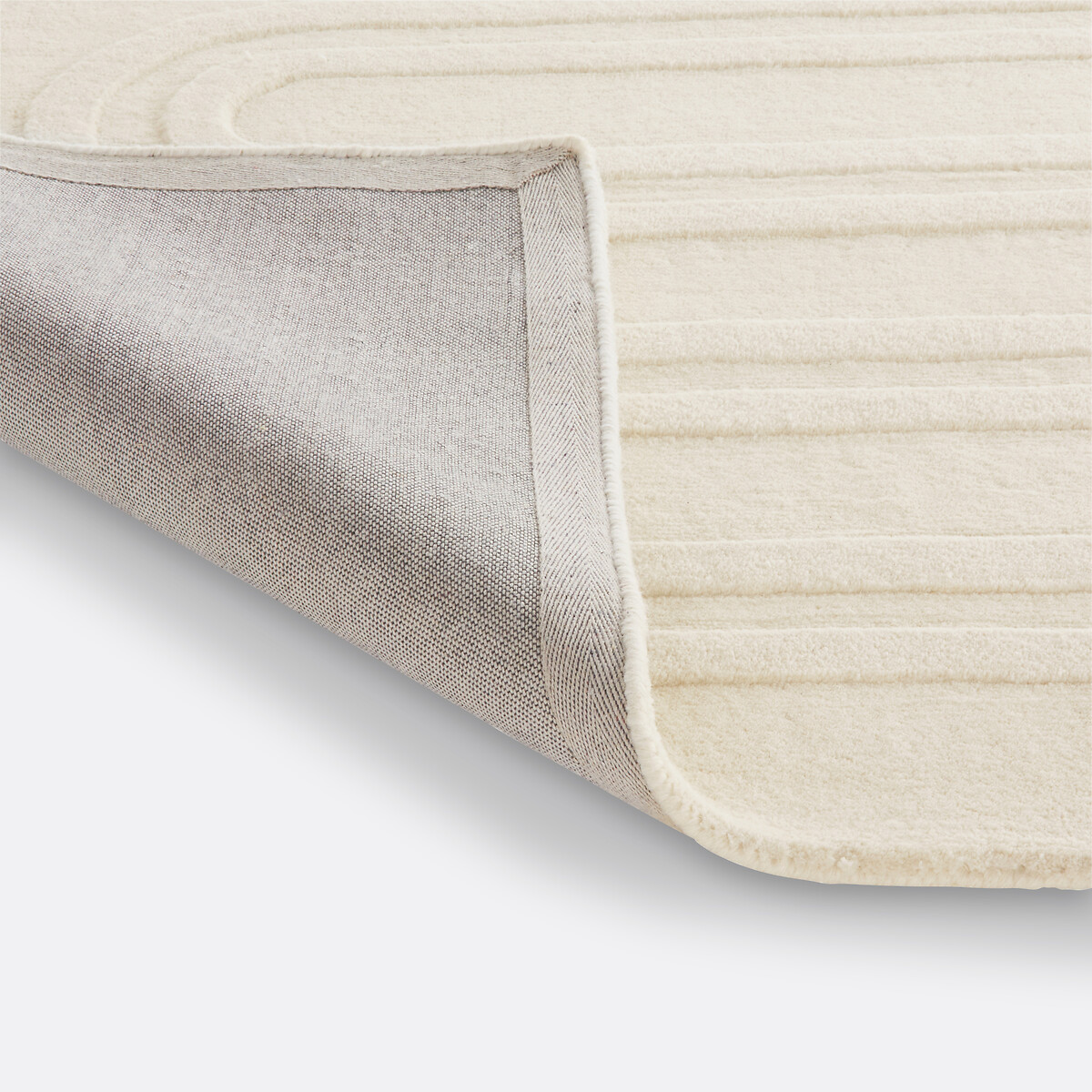 Ary Graphic Textured 100% Wool Rug ecru , LA REDOUTE INTERIEURS