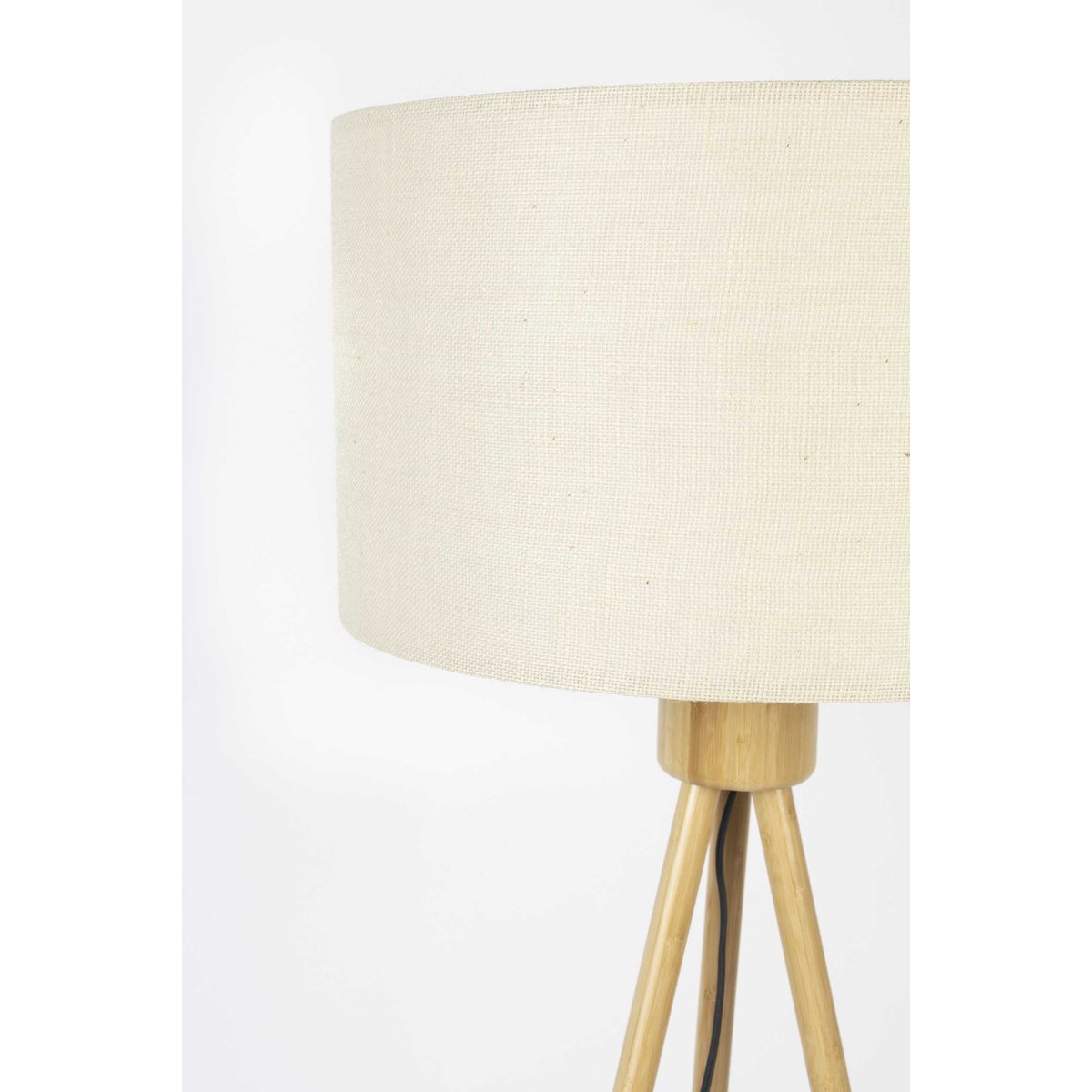Lampadaire design en bois scandinave, LIN blanc, ZUIVER