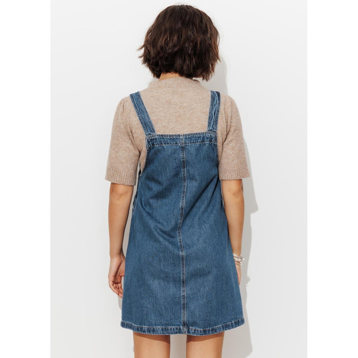Robe-salopette en jean jean moyen, PROMOD