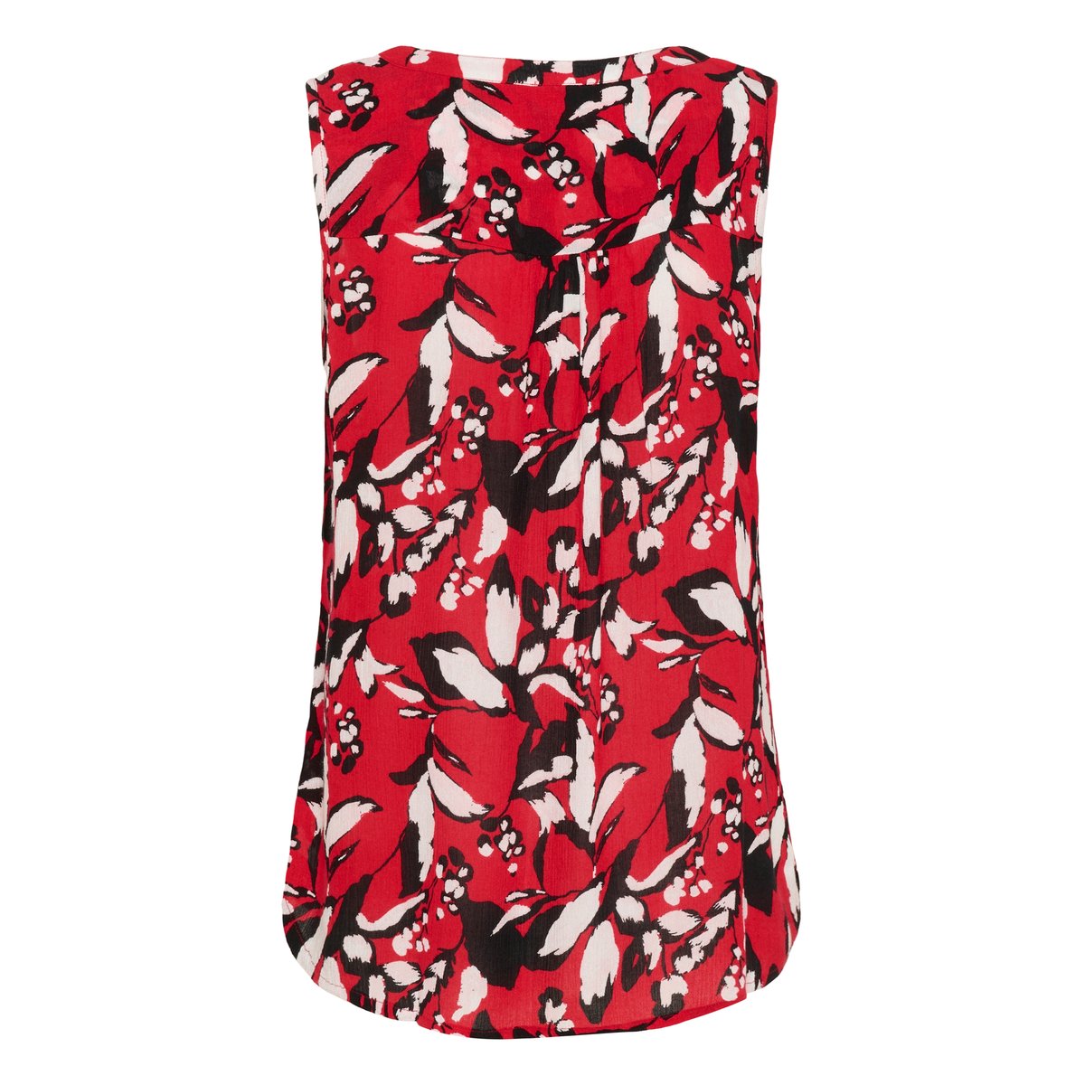 Blouse sans manches rouge rose true red/pink graphic flower, KAFFE