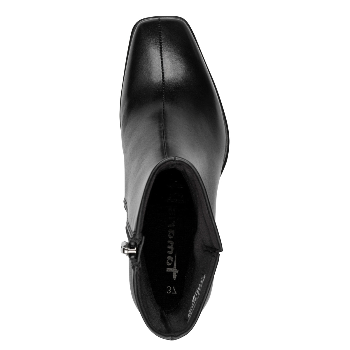 Bottine en cuir noir cuir, TAMARIS