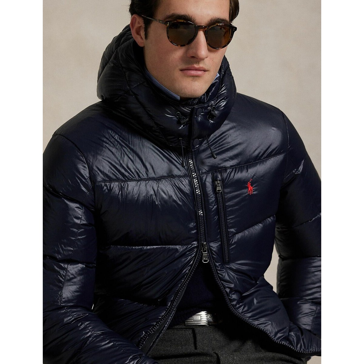 Piumino Gorham lucido blu marino, POLO RALPH LAUREN