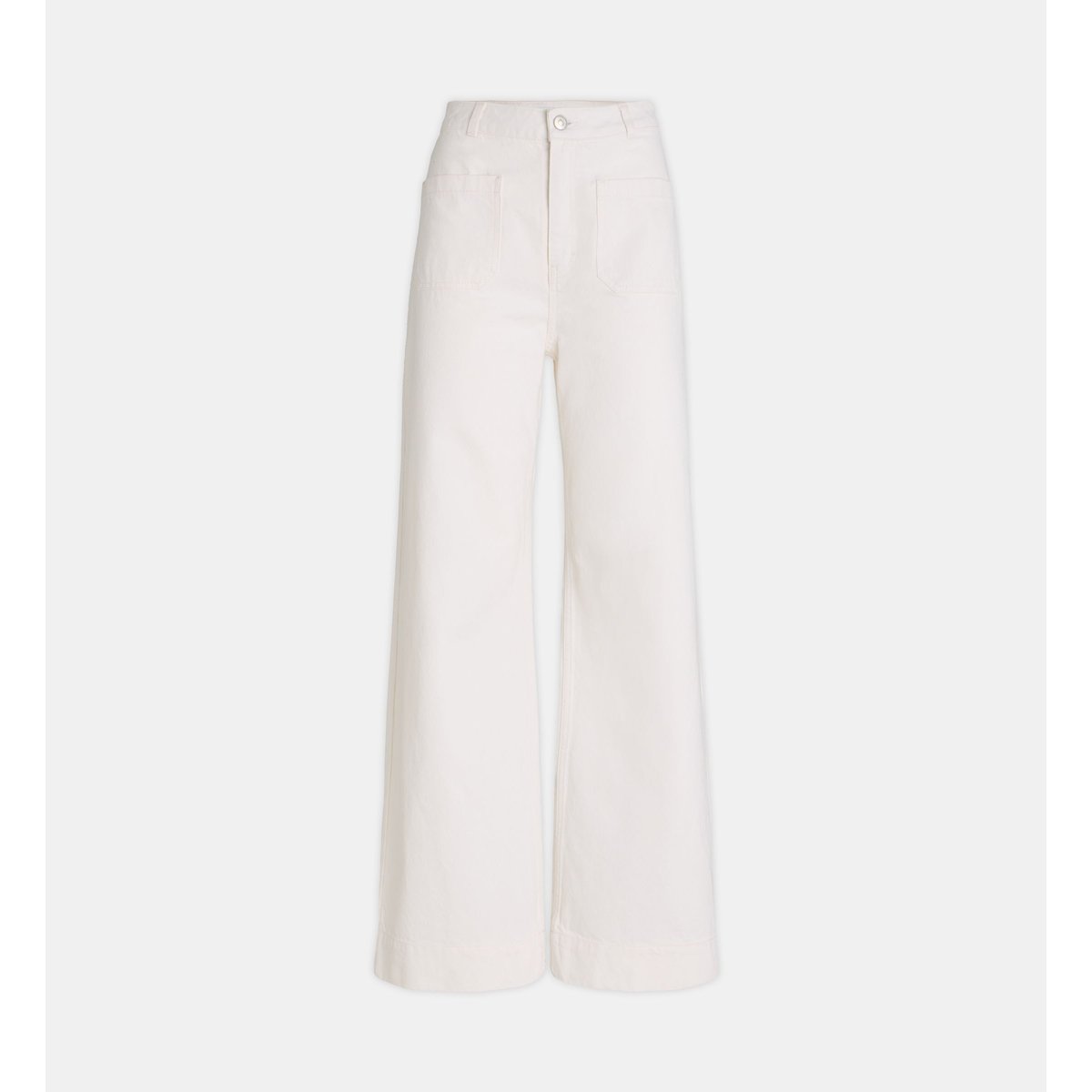 Jean large redford coton bio blanc cassé, GALERIES LAFAYETTE