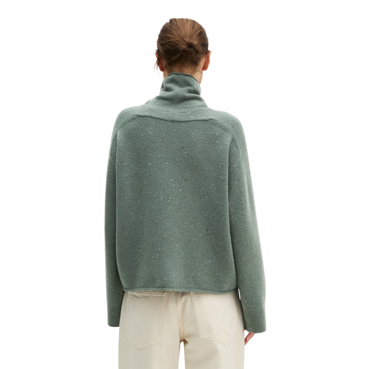 Pull en tweed, coupe classique en mélange de laine vierge gris, MARC O'POLO