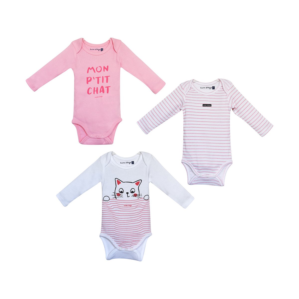 Lot de 3 bodies gerson bleu, SUCRE D'ORGE
