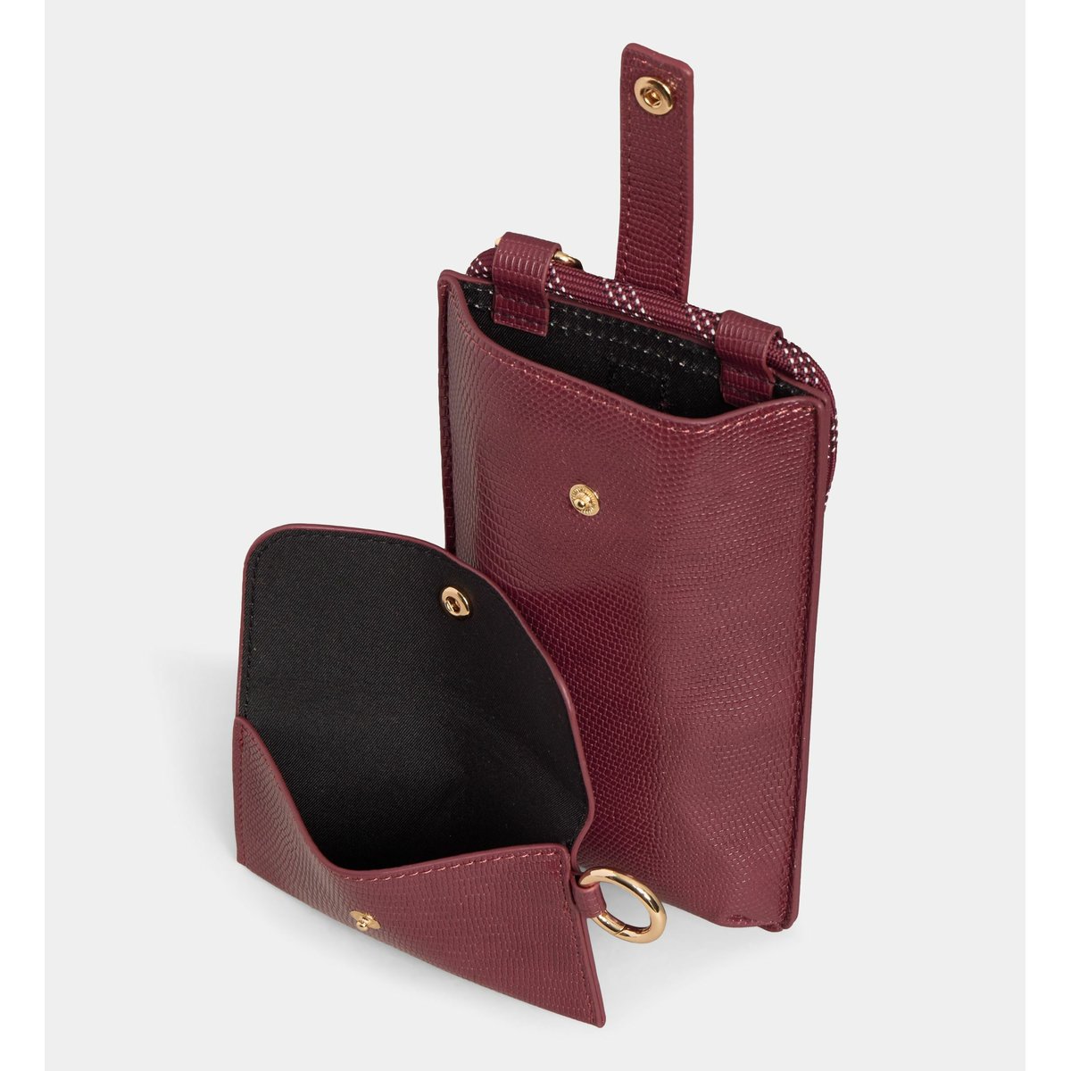 Sac pochette phone case multi bordeaux foncé, GALERIES LAFAYETTE