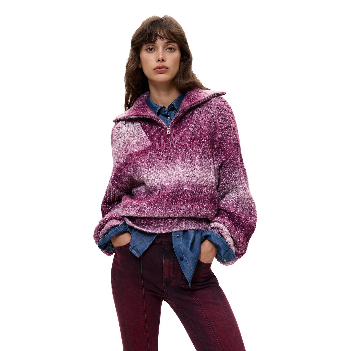 Jean flare rouge, DESIGUAL