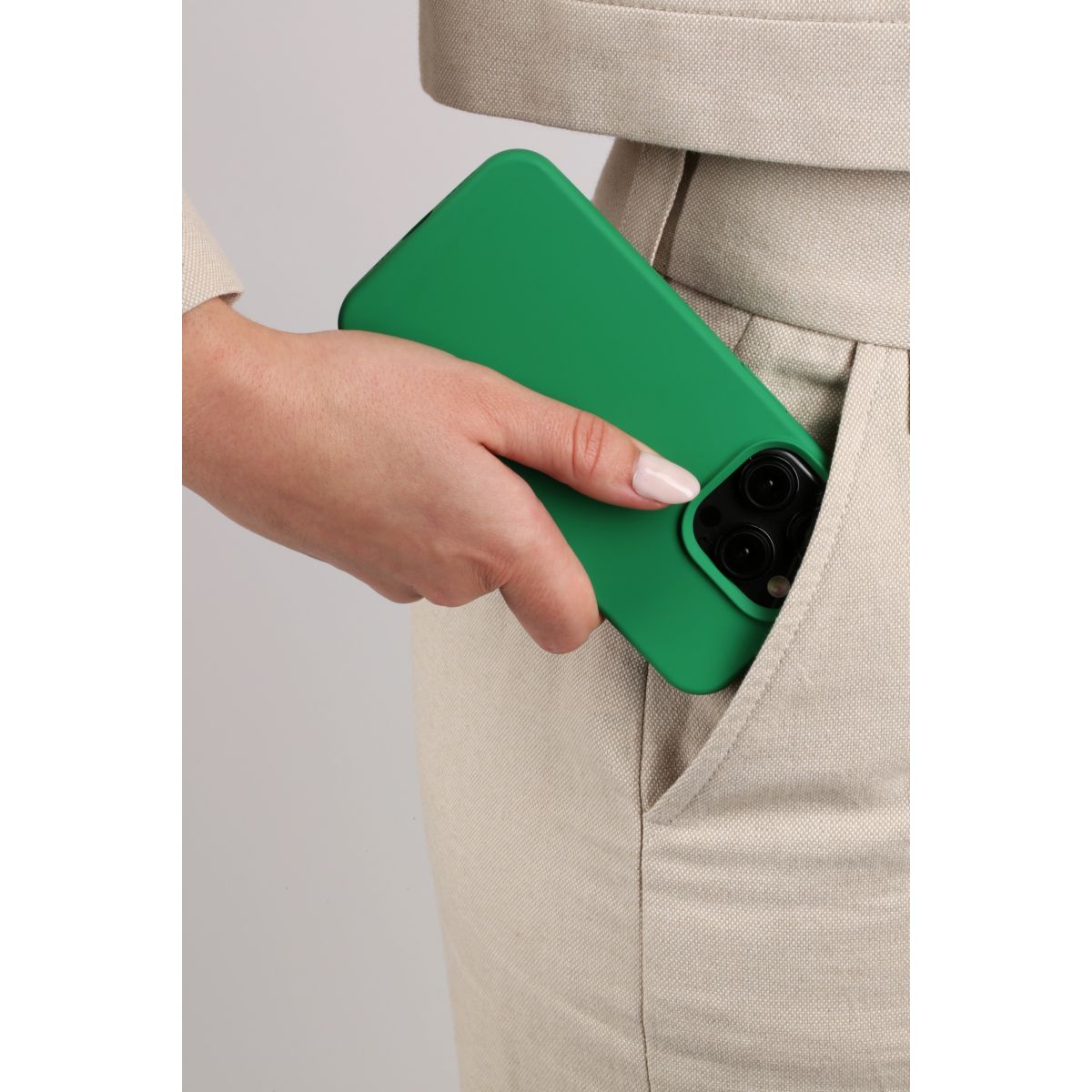 Coque iPhone 15 Pro Max Magsafe Vert flash couleur unique, CASYX
