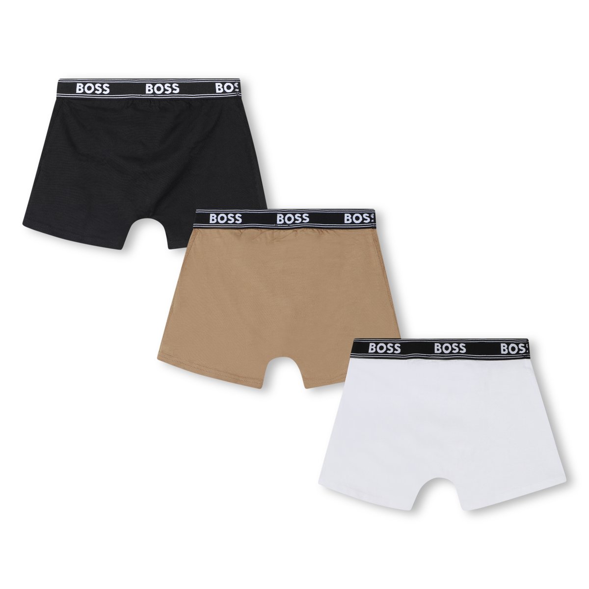 Lot de 3 boxers en jersey blanc, BOSS KIDSWEAR