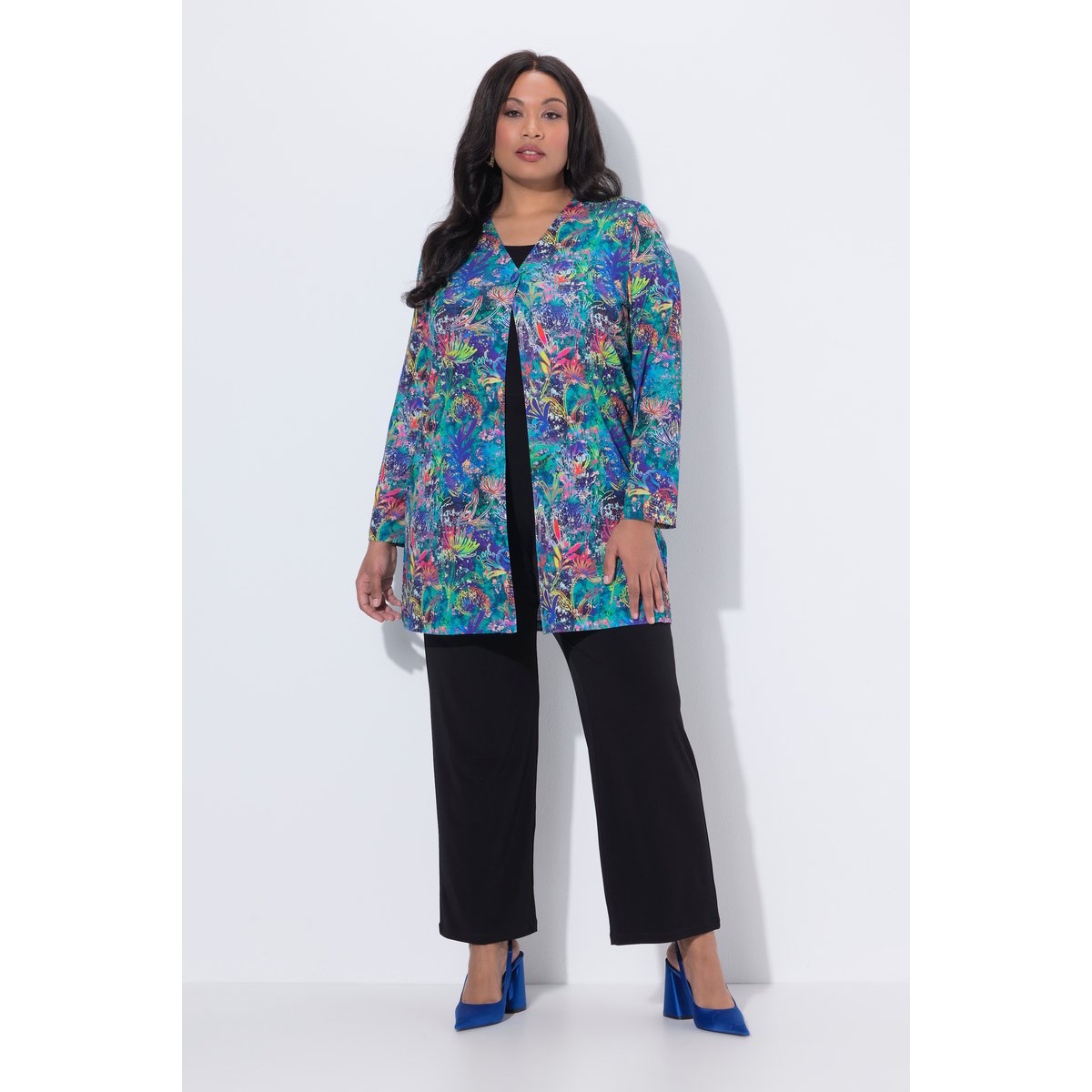 Veste en jersey bleu azur, ULLA POPKEN