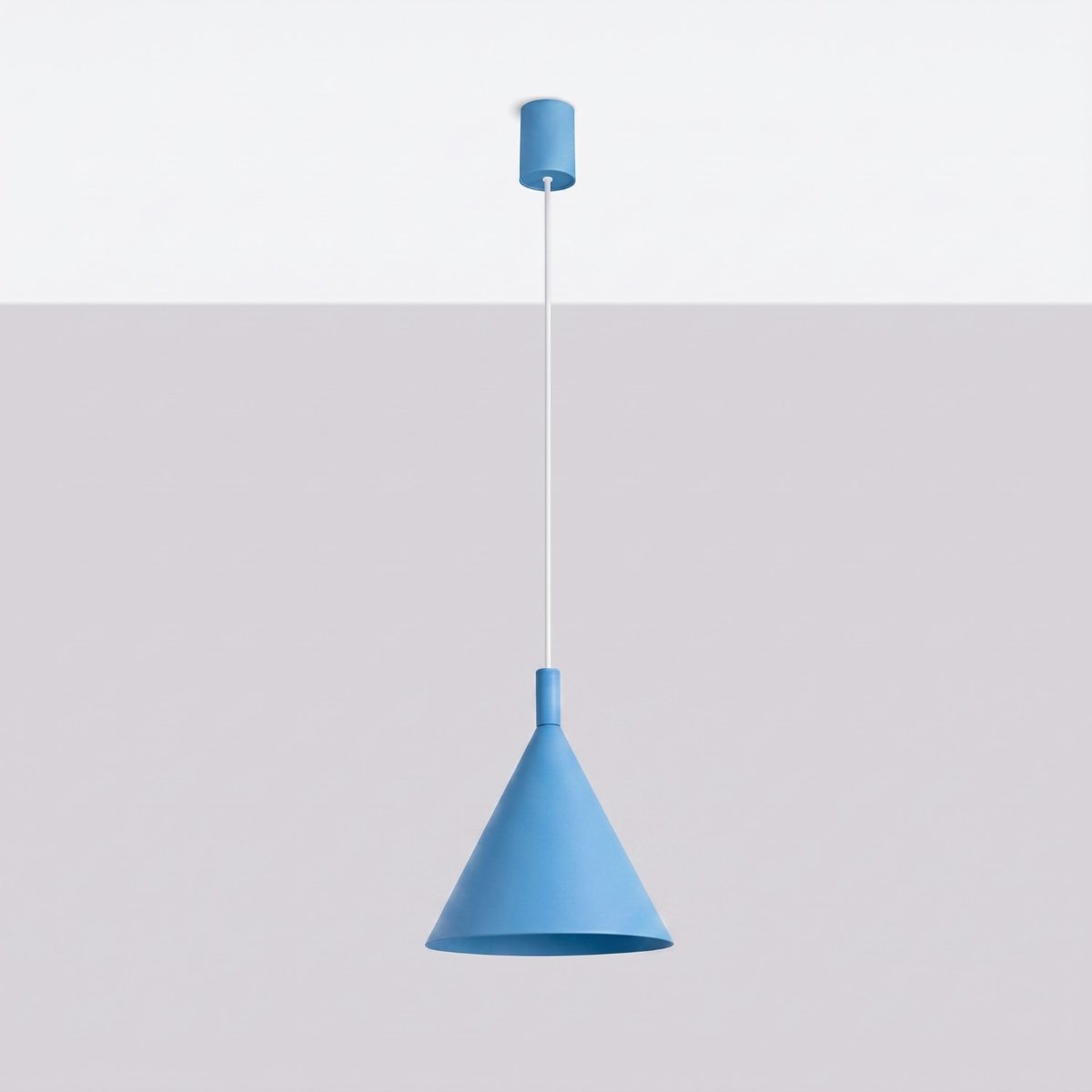 Suspension Acier Bleu E27 1 Nox bleu, EDEN