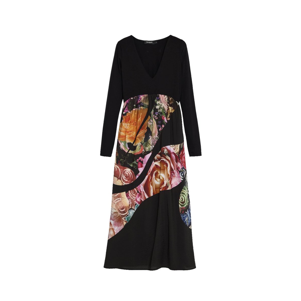 Robe midi imprimée M. C. Lacroix noir, DESIGUAL