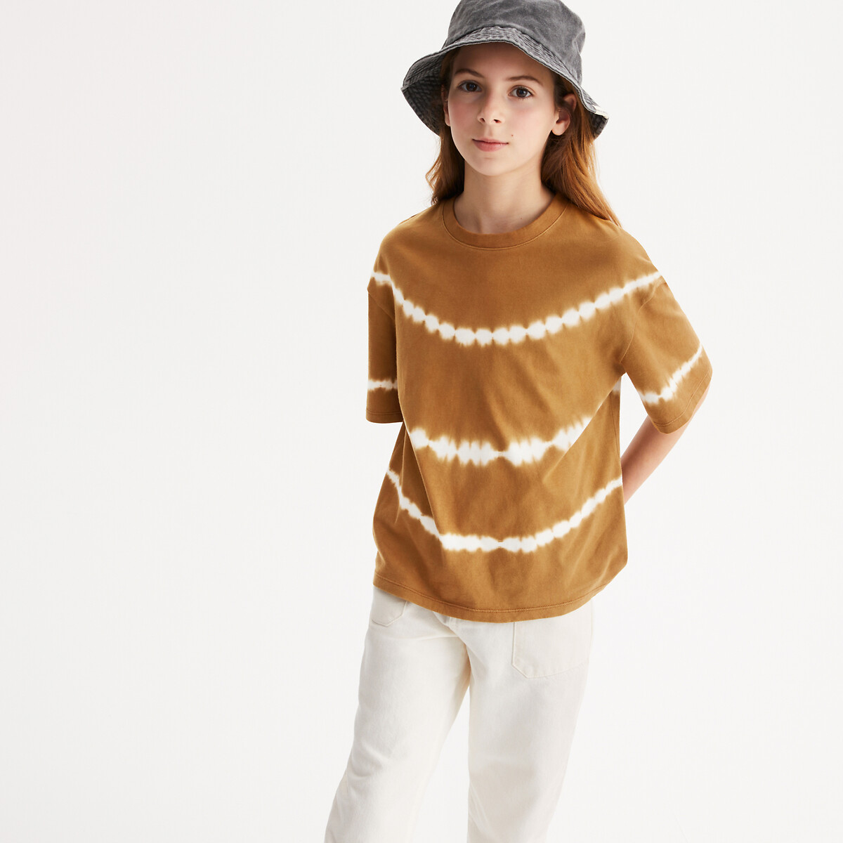 Tie-Dye Round Neck T-Shirt dark green/light green, LA REDOUTE COLLECTIONS