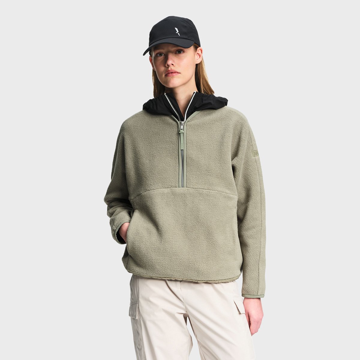 Veste légère à col zippé en polyester amande, AIGLE