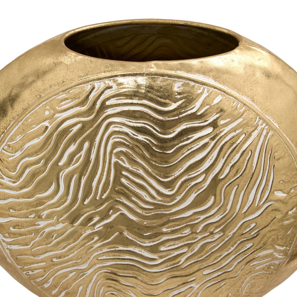 Vase en acier ONARA doré, ATMOSPHERA