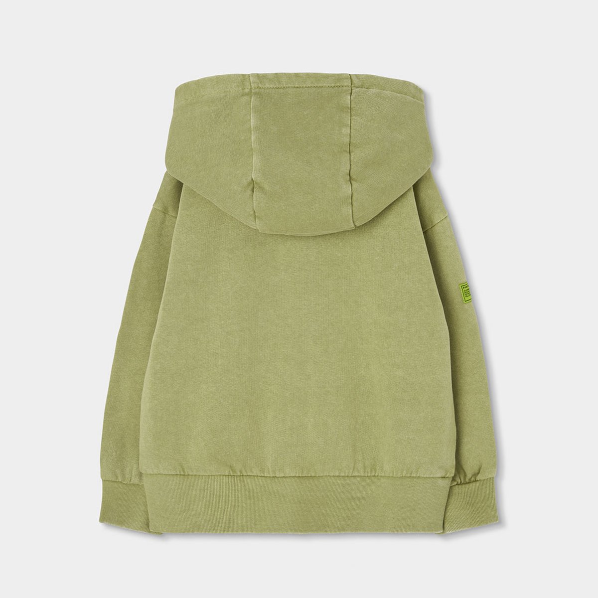 Veste garçon en molleton à capuche vert, BOBOLI