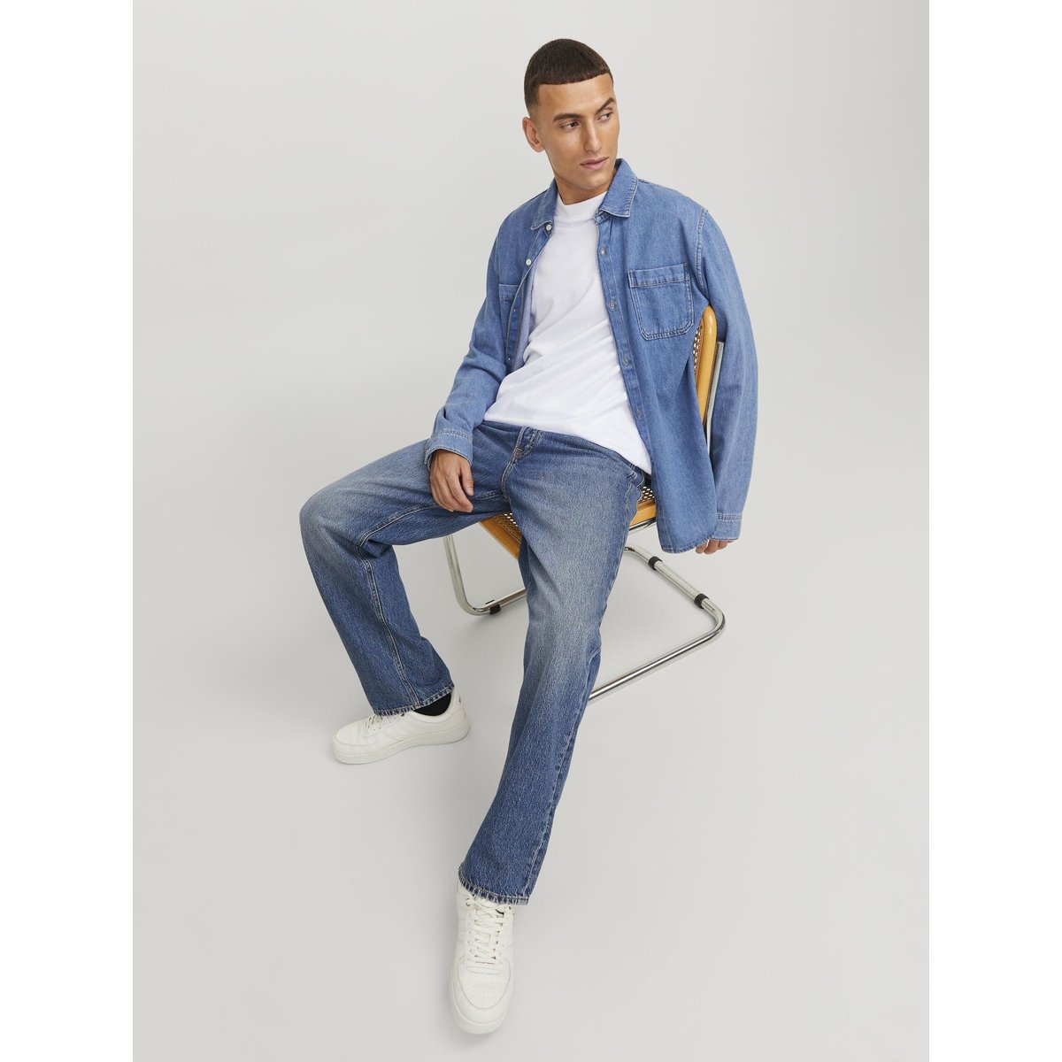 Jean À Coupe Loose blue denim, JACK & JONES