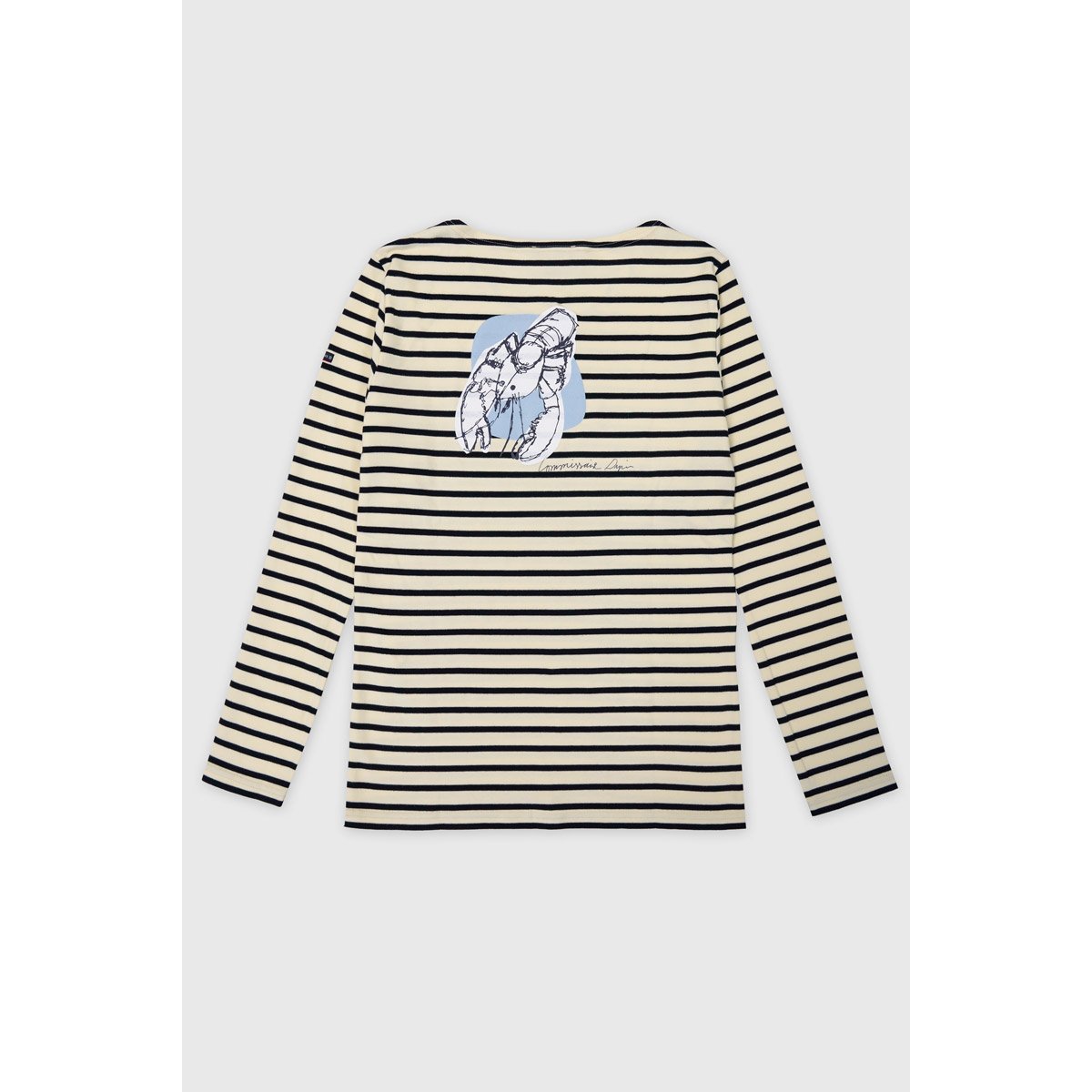 Marinière en coton COMMISSAIRE DUPIN nature/rich navy, ARMOR-LUX