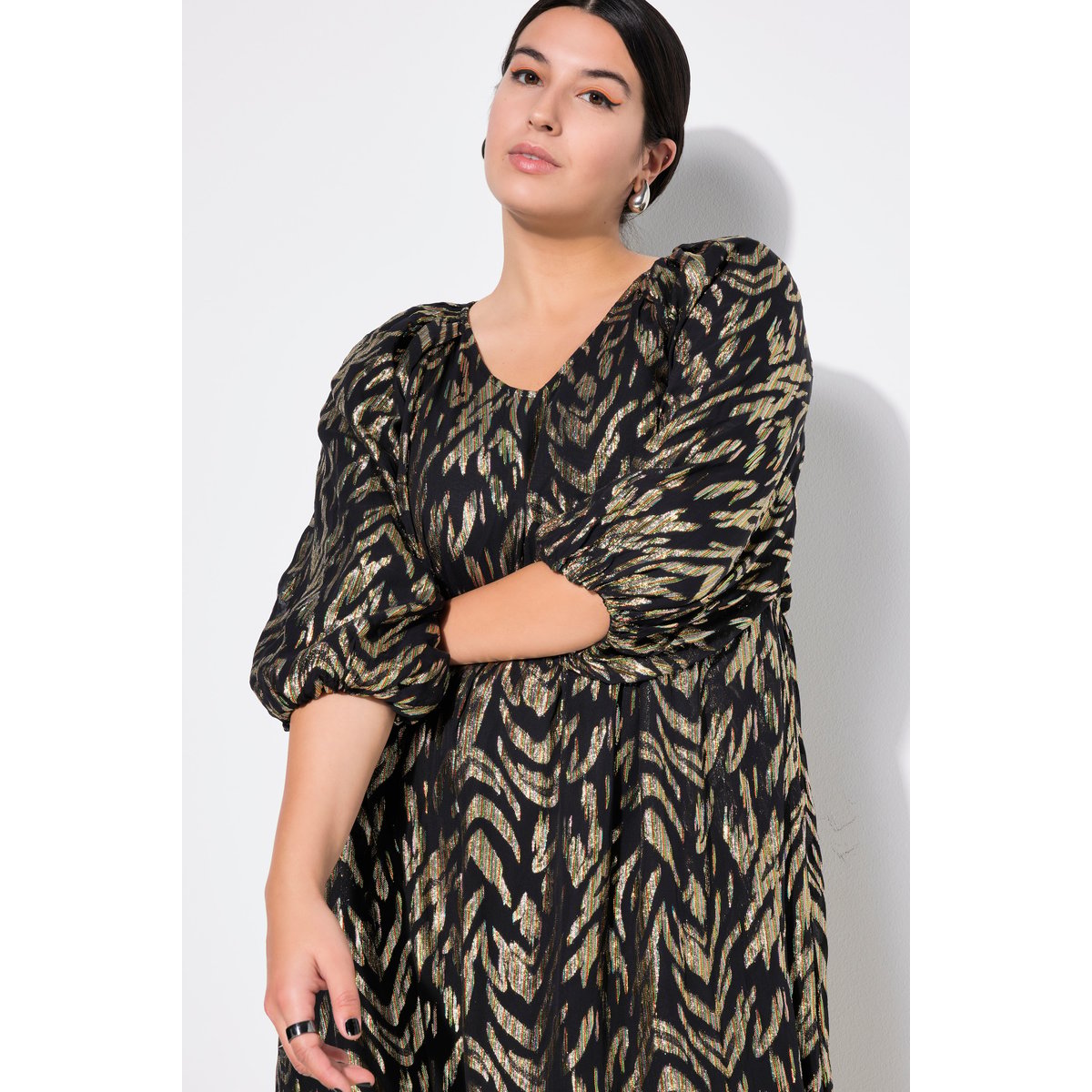 Robe maxi coupe trapèze noir, STUDIO UNTOLD