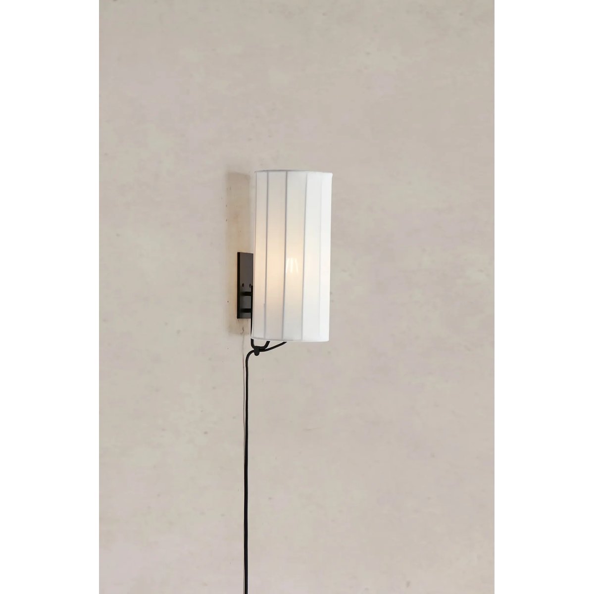 Applique murale en tissu HIKARI blanc, MARKSLOJD
