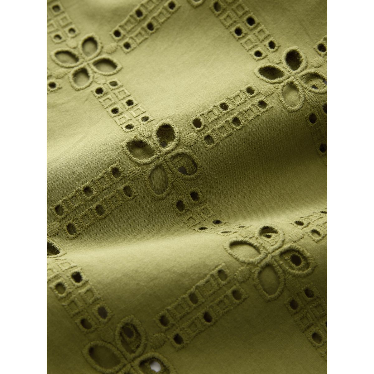 Pantalon large à broderie carrée vert, NEXT