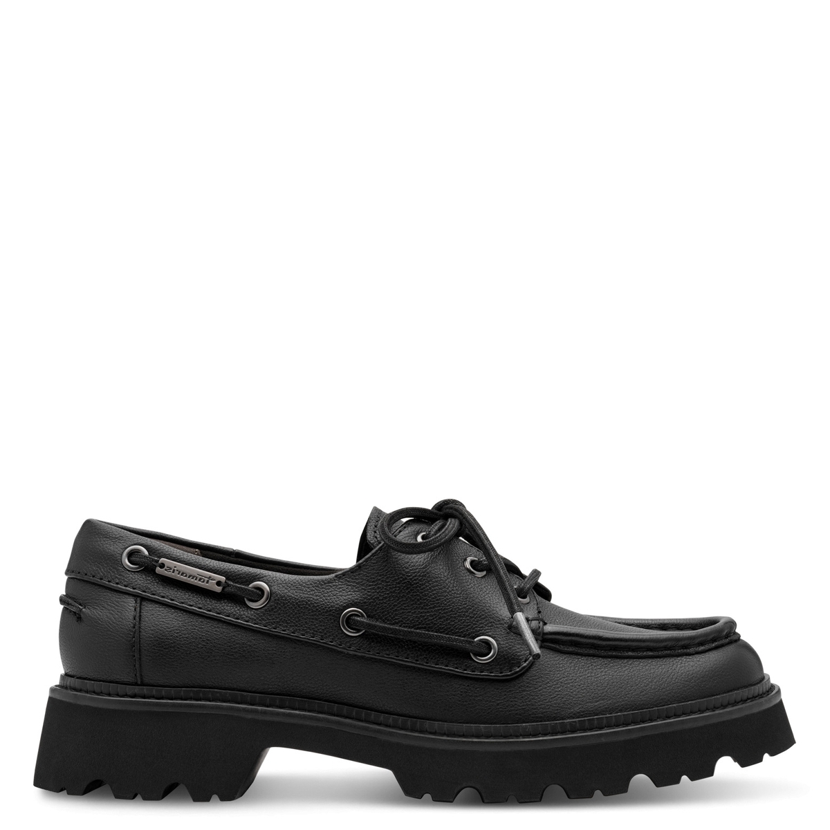 Derbie en cuir noir cuir, TAMARIS