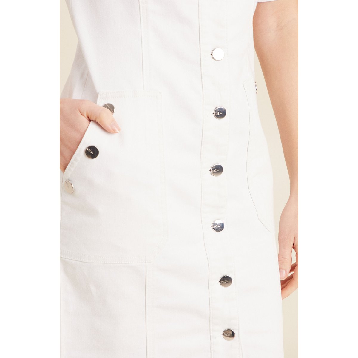 Robe droite en jean ecru, BREAL