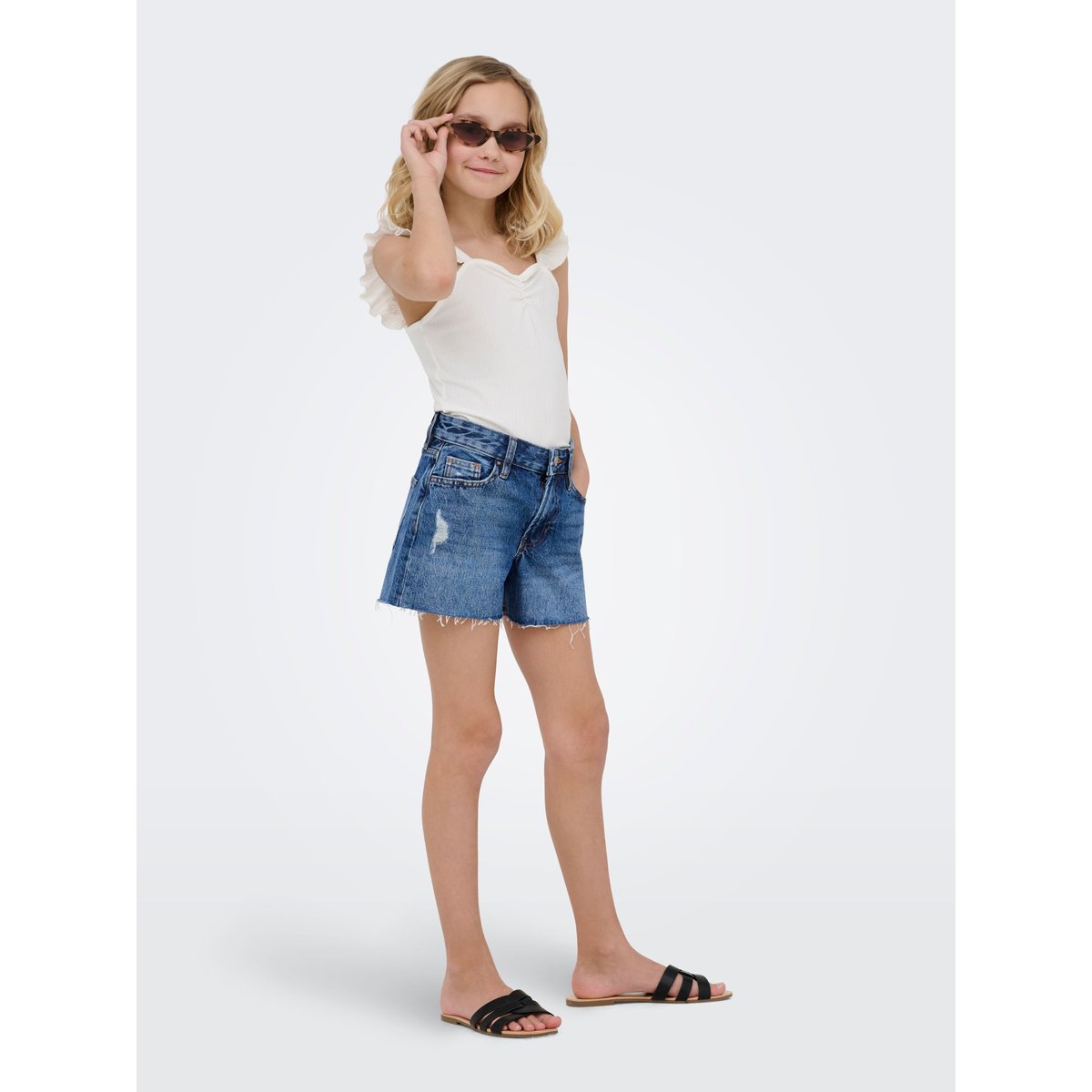 Short En Denim medium blue denim, KIDS ONLY