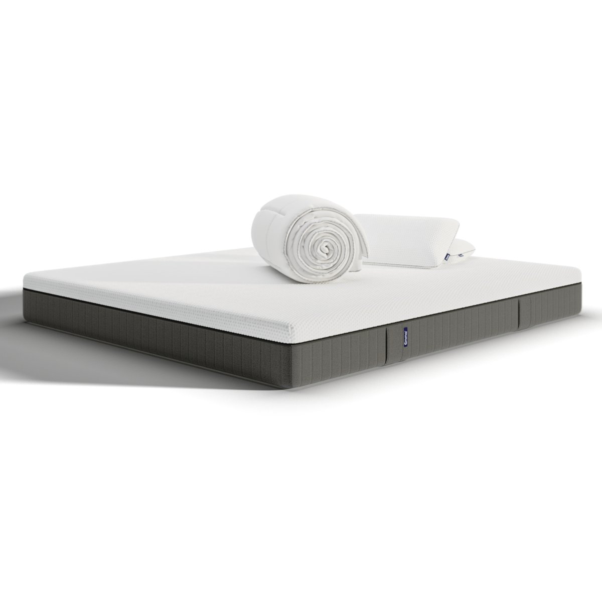 Pack Matelas Hybride II + Couette + Oreiller Nuage Essentiel blanc, EMMA