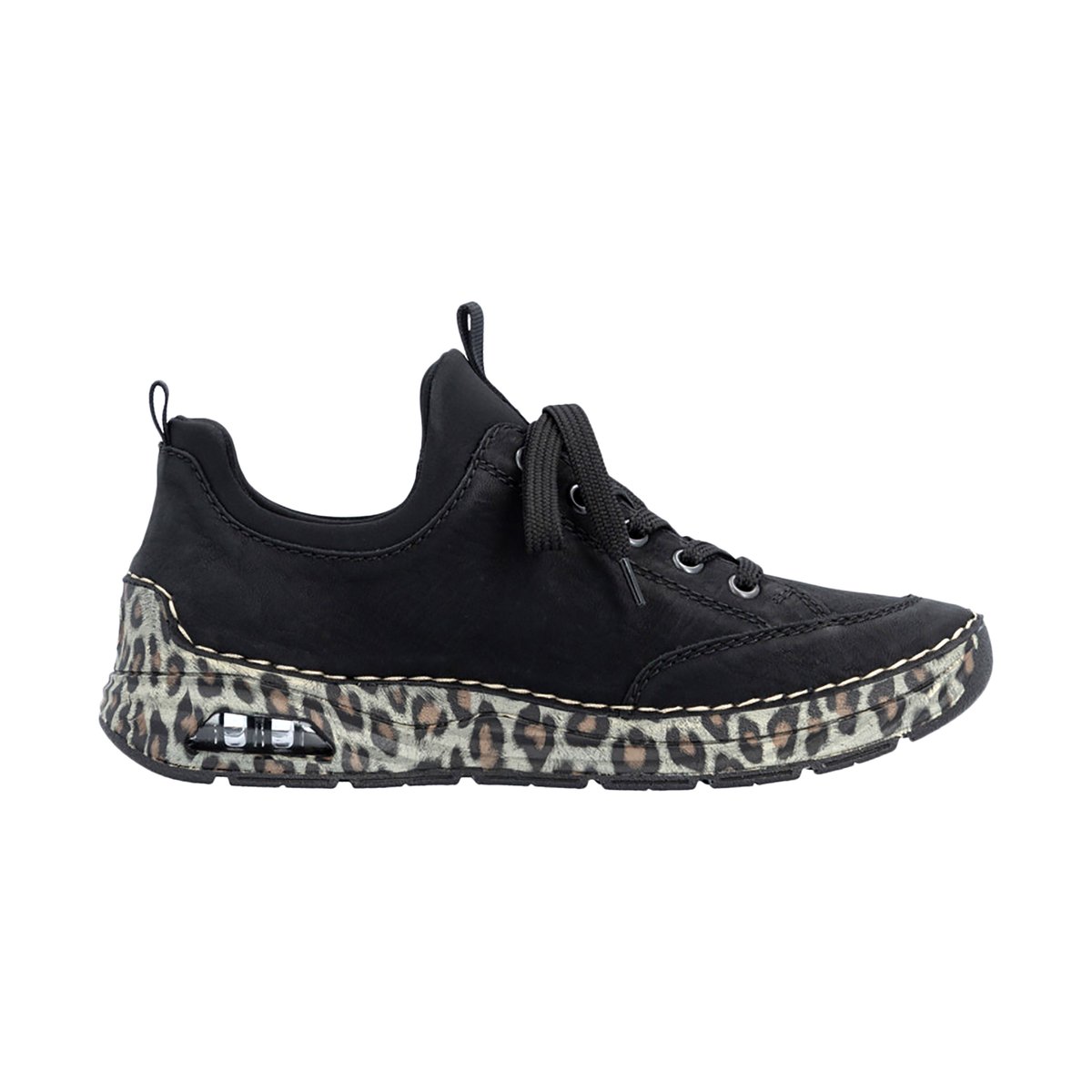 Basket Cuir Scuba noir, RIEKER