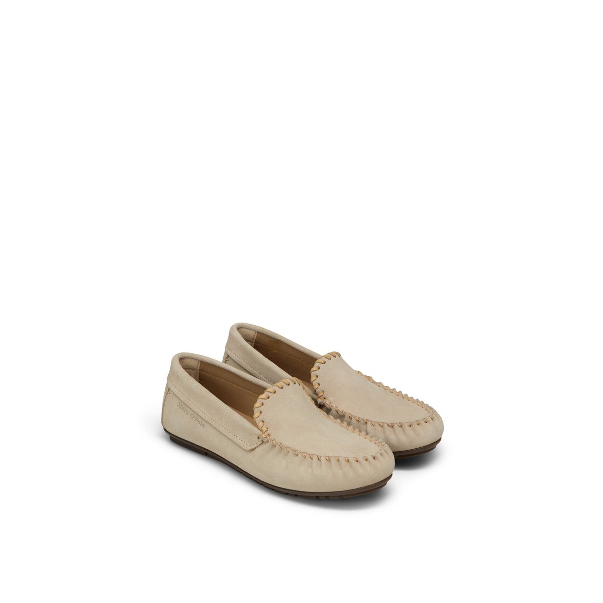 Mocassin modèle Valentina en cuir velours doux marron, MARC O'POLO
