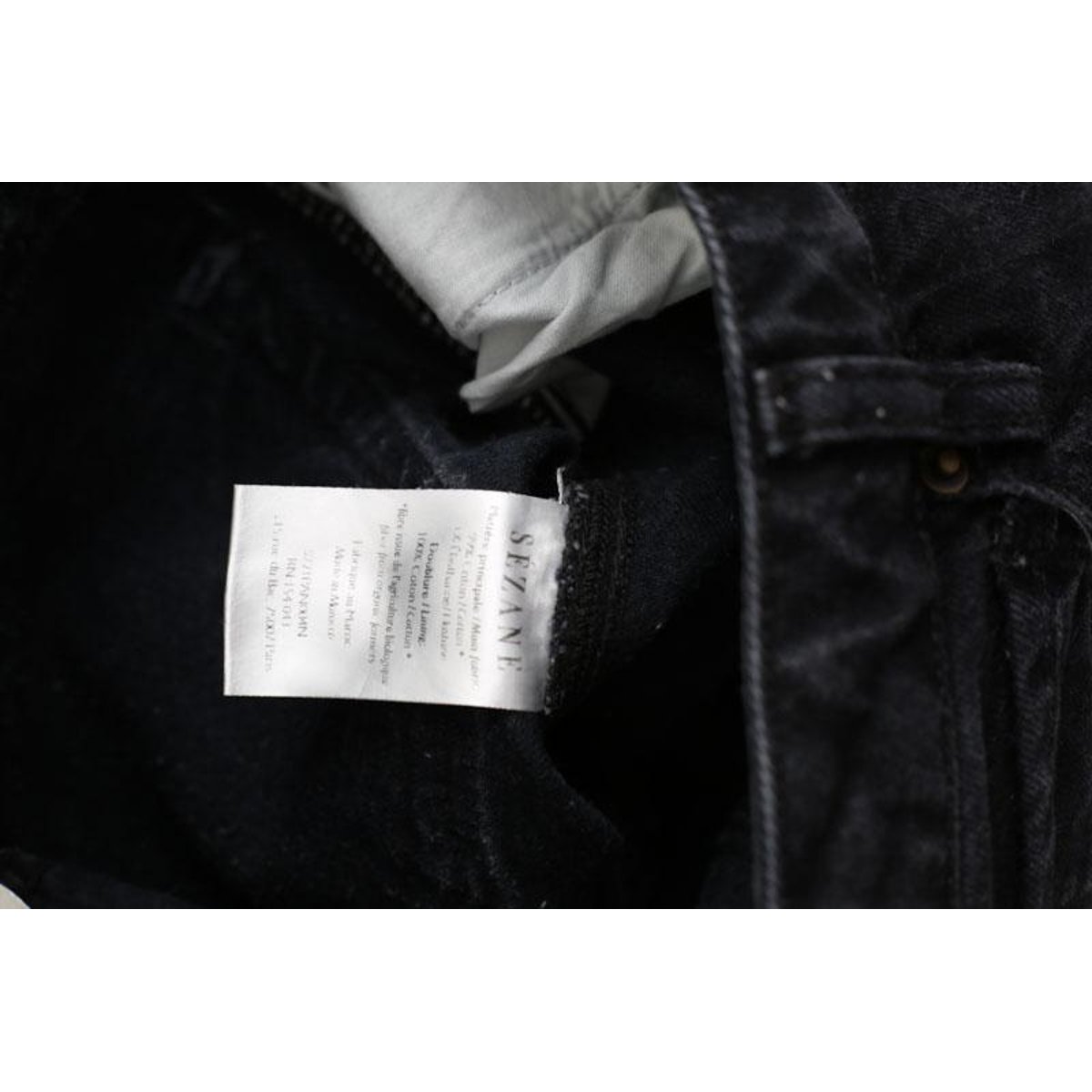 Jean slim - Très Bon État noir, SEZANE