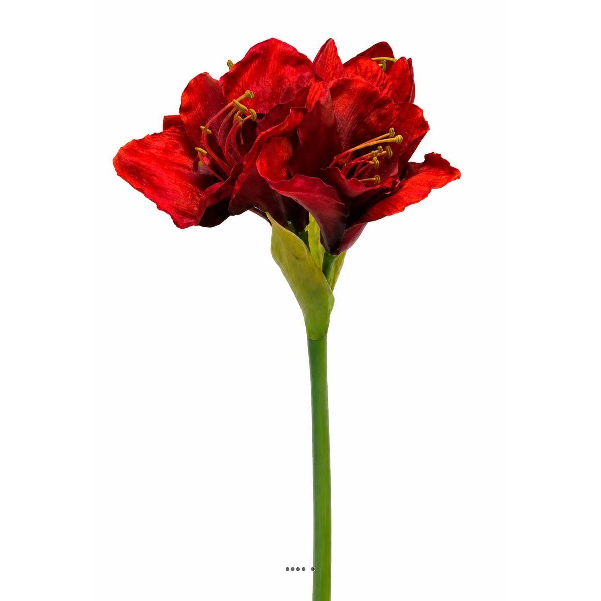 Amaryllis artificiel H 65 cm Superbe Rouge rouge, ARTIFICIELLES