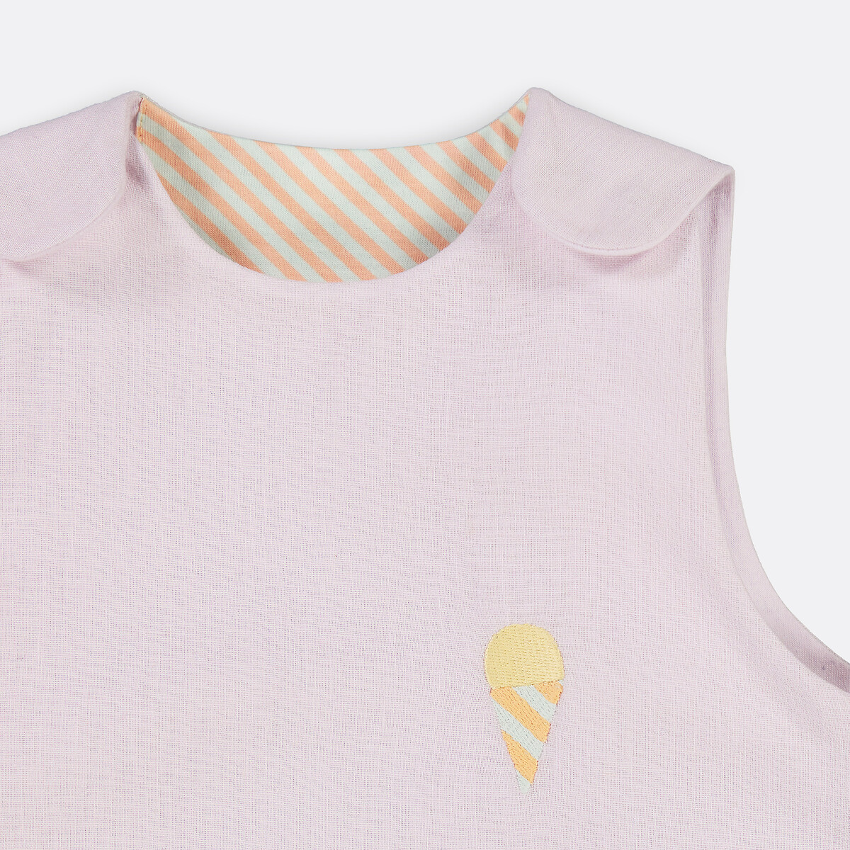 Pastelou Linen & Cotton Sleep Suit lilac, LA REDOUTE INTERIEURS