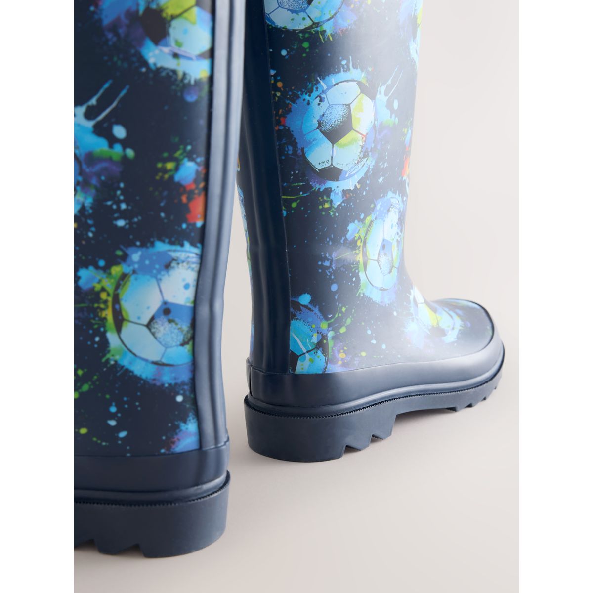 Bottes en caoutchouc bleu marine football, NEXT