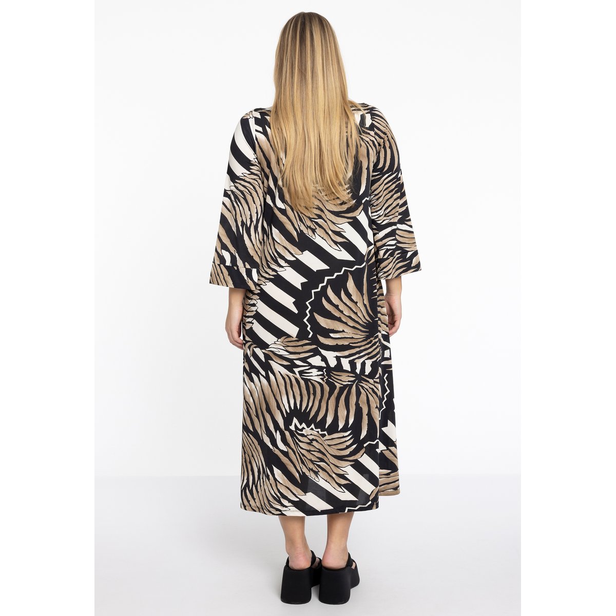 Robe imprimé / imprimée animal écru, YOEK