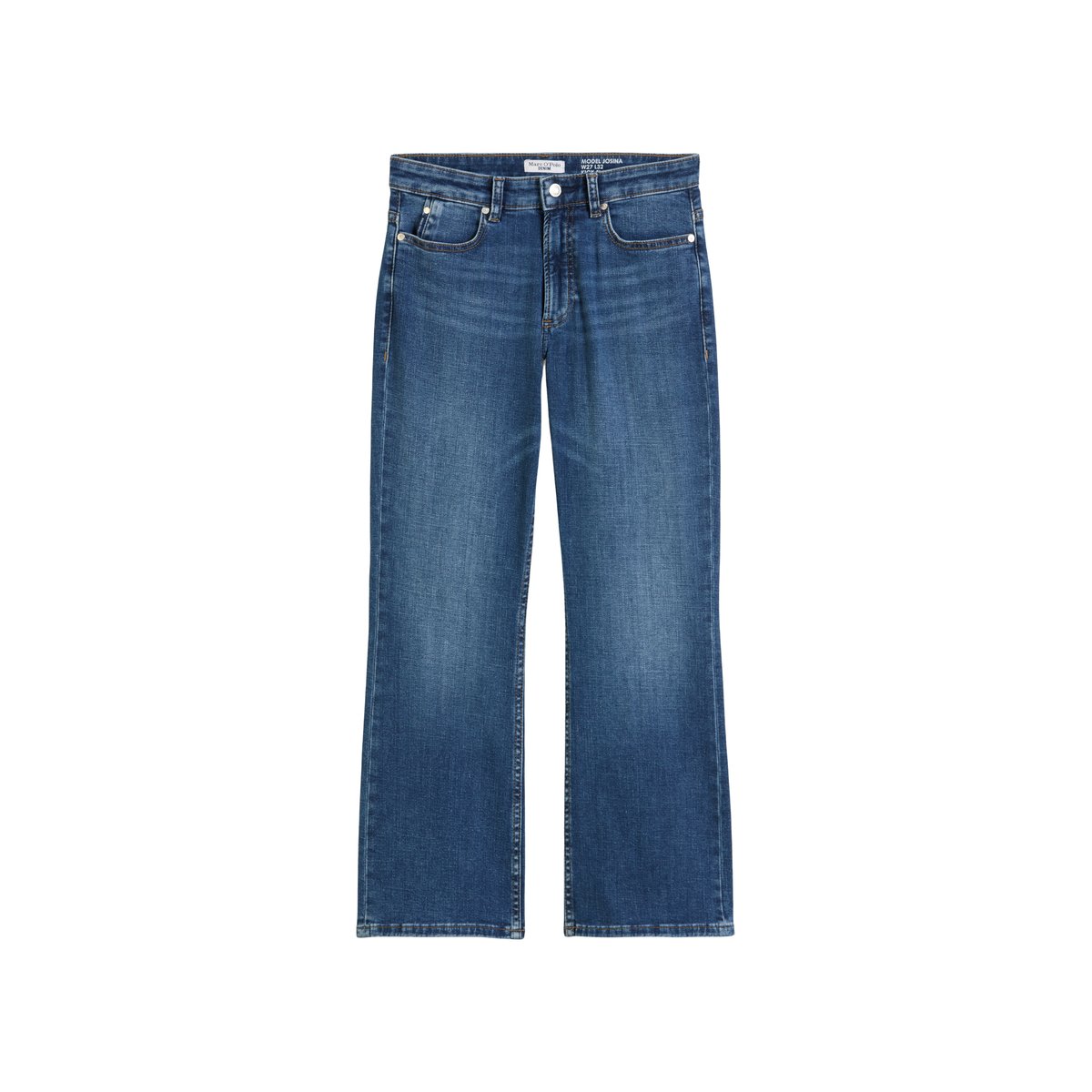 Jeans modèle Josina bootcut en Organic Cotton Stretch bleu foncé, MARC O’POLO DENIM