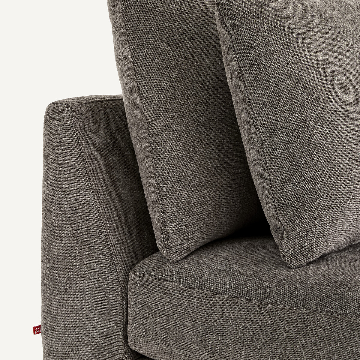 Canapé d'angle en polyester mélangé, MODERNISTE gris stone, EMMANUEL GALLINA X AM.PM